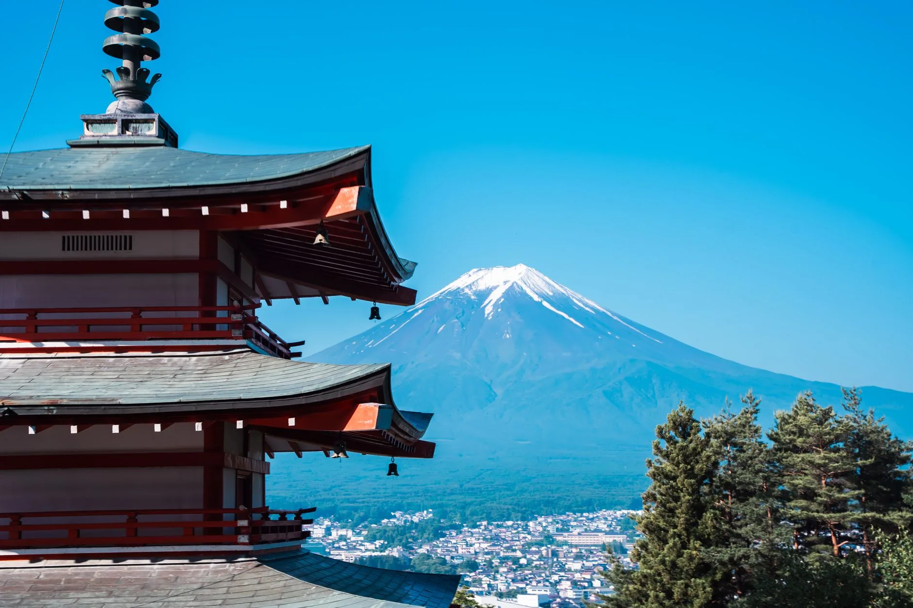 Pagode Chureito et mont Fuji à Fujiyoshida